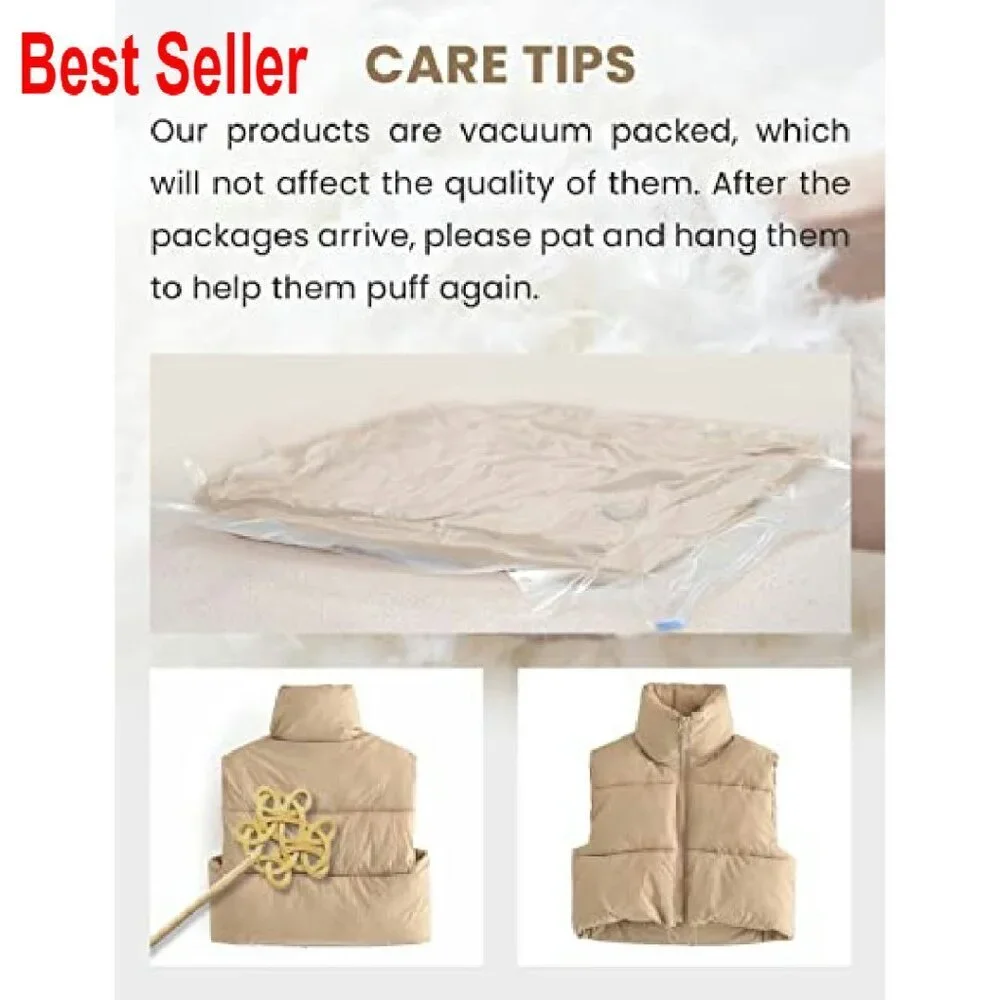 Cropped Puffer Vest Zip Up Stand Collar Sleeveless Padded Chic Y2K Style